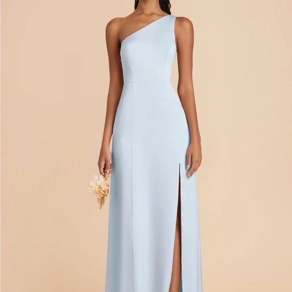 Birdy Grey Kira Matte Satin Blue Dress - Picture 1 of 4